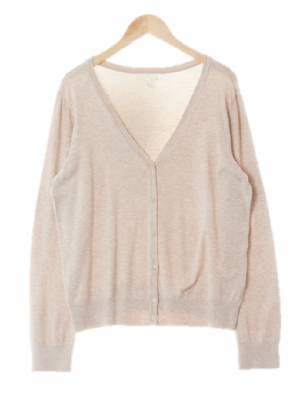 h&m 라이트베이지 브이넥시보리가디건