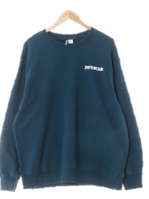 h&m 딥틸블루 면 레터링기모스웨트셔츠