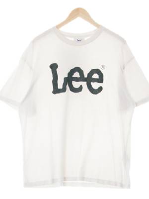 lee 화이트 면 빅로고오버핏라운드반팔티