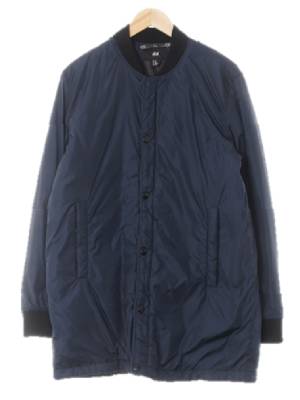 H&M 네이비 시보리노카라롱패딩집업점퍼