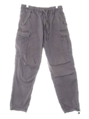 h&m 빈티지차콜 면혼방 카고절개밴딩조거팬츠