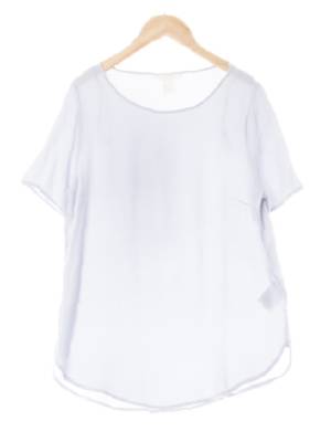 h&m 파스텔블루 비스코스 라운드넥미니멀반팔티