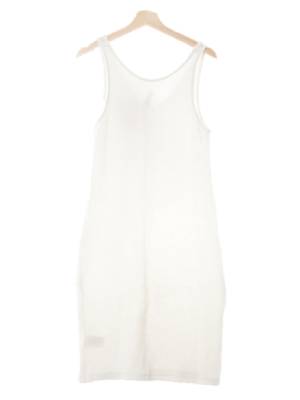 h&m 화이트 면 유넥니트민소매롱원피스