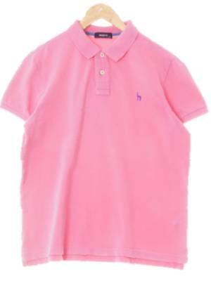 헤지스 미디엄핑크 면 심볼로고피케반팔티