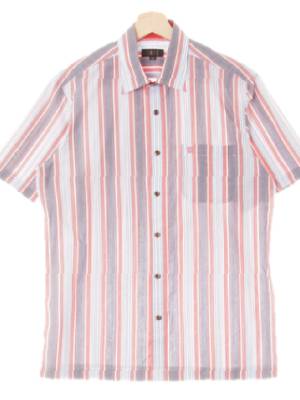 닥스 그레이레드 스트라이프 면혼방 포켓반팔셔츠