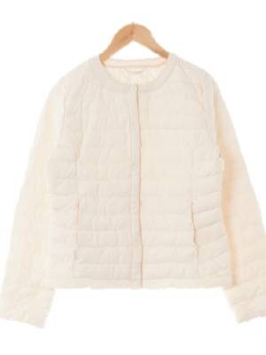 mixxo 아이보리 퀼팅슬림숏패딩점퍼