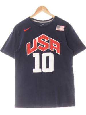나이키 네이비 프린팅 면 USA10반팔티