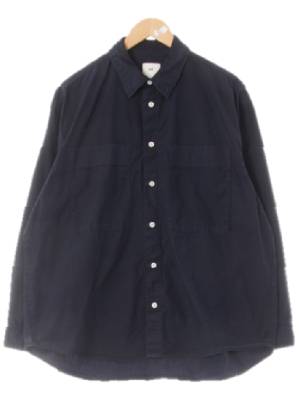 h&m 네이비 면 포켓루즈핏긴팔셔츠