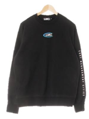 lmc 블랙 면 로스트매니지먼트시티맨투맨