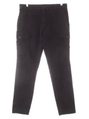 h&m 블랙 면혼방 카고베이직슬림팬츠