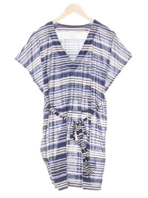 h&m 블루뎁스코발트블루 스트라이프 브이넥라이트튜닉원피스