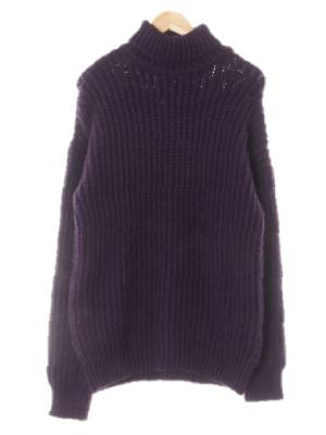 자라 딥퍼플 아크릴혼방 터틀넥니트스웨터