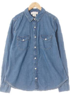 h&m 중청 면 플랩더블포켓셔츠