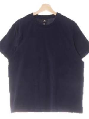 h&m 네이비 면 라운드레귤러핏반팔티