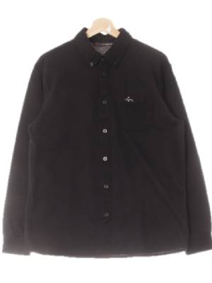 gregnorman 블랙 면혼방 상어로고포켓카라티