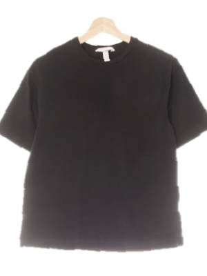 h&m 블랙 면혼방 라운드넥베이직반팔티