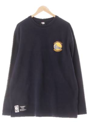 NBA 네이비 면혼방 골든스테이트워리어패치긴팔티