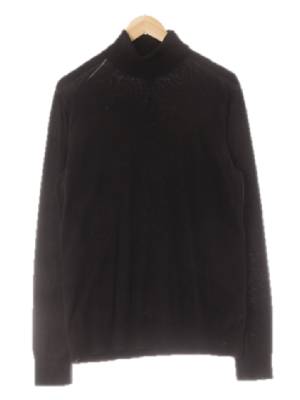 h&m 블랙 면 시보리폴라니트