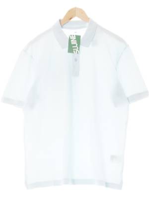 h&m 라이트스카이블루 면 레귤러핏카라반팔티