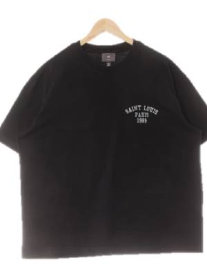 h&m 블랙 프린팅 면 생루이파리1989반팔티셔츠
