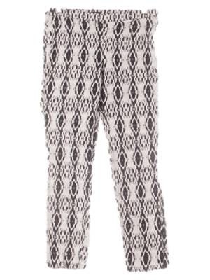 h&m 블랙화이트 추상아가일패턴 면혼방 레깅스핏크롭팬츠
