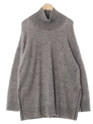 h&m 그레이 울혼방 하이터틀넥루즈롱니트