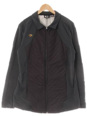 데상트 차콜 카라사선집업점퍼
