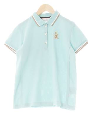 munsingwear 스카이블루 면혼방 펭귄패치카라반팔티