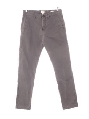 h&m 그레이 면혼방 워싱슬림치노팬츠