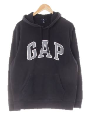 gap 네이비 면혼방 빅패치로고레귤러후드티