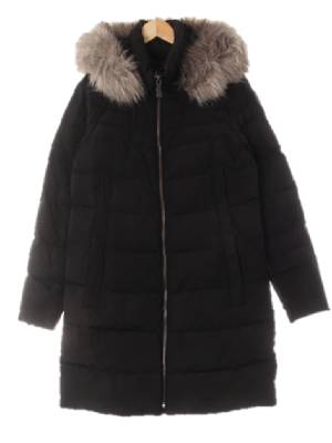 dkny 블랙 덕다운 퀼팅하이넥슬림롱패딩점퍼