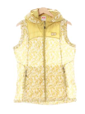 k2 올리브 나뭇잎패턴 반전플라워후드베스트