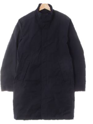 h&m 네이비 하이넥모던롱자켓