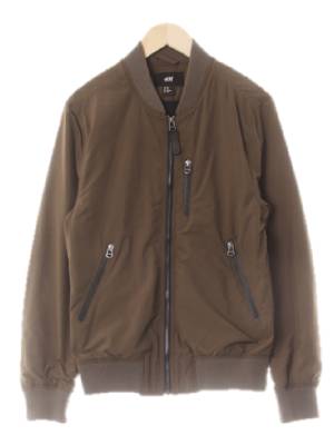 h&m 카키 지퍼배색블루종