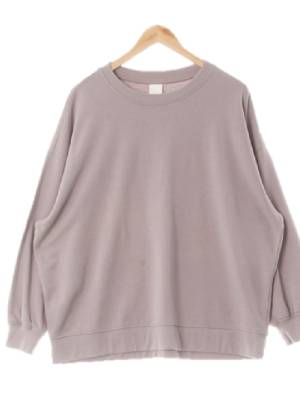 h&m 그레이 면혼방 드롭숄더베이직라이트맨투맨