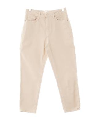 h&m 샌드베이지 데님 워싱세미배기핏진