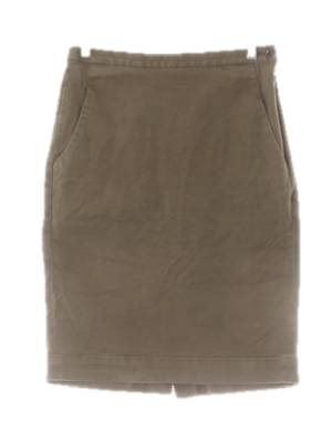 uniqlocarineroitfeld 카키 면혼방 백슬릿워싱미디스커트