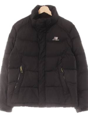 뉴발란스 블랙 덕다운 하이넥루즈핏숏패딩점퍼