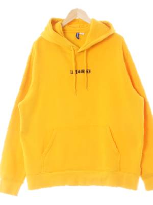 h&m 다크옐로우 프린팅 면혼방 스네이크플라워후드티