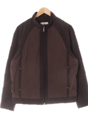 비버리힐즈폴로클럽 브라운 체크 디파인배색집업