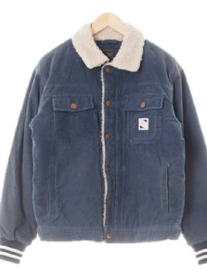critic 인디블루 골덴 퍼카라골지숏재킷