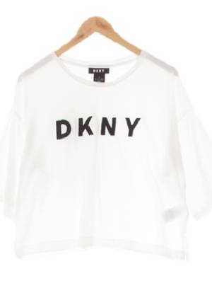dkny 화이트 모달혼방 빅로고드롭숄더숏반팔티