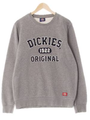 디키즈 미디엄멜란지그레이 면혼방 빅뽀글이로고맨투맨