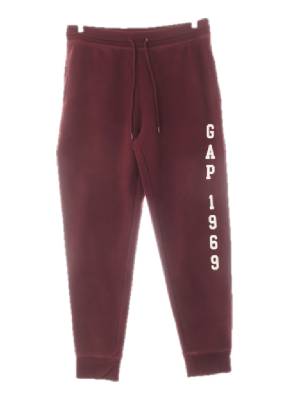 gap 버건디 프린팅 면혼방 레터링웜조거팬츠