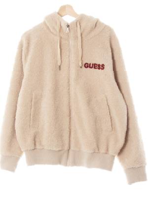 Guess 토푸베이지 뽀글이배색로고쉐르파자켓