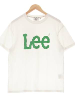 Lee 화이트 프린팅 면 중앙빅로고스탠다드반팔티