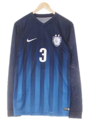 나이키 네이비브라이트블루 스트라이프 드라이핏 그라데이션축구유니폼긴팔티