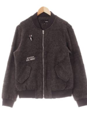 mixxo 차콜 백핀턱웜블루종점퍼