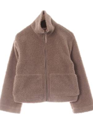 h&m 모카 하이넥루즈뽀글이집업