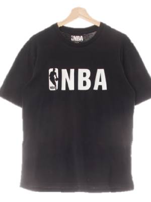 NBA 블랙 면 백로고루즈핏반팔티